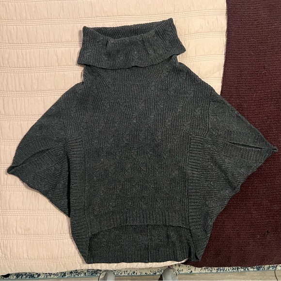 Design History Cowl Neck Sweater Green Charcoal - Picture 3 of 5